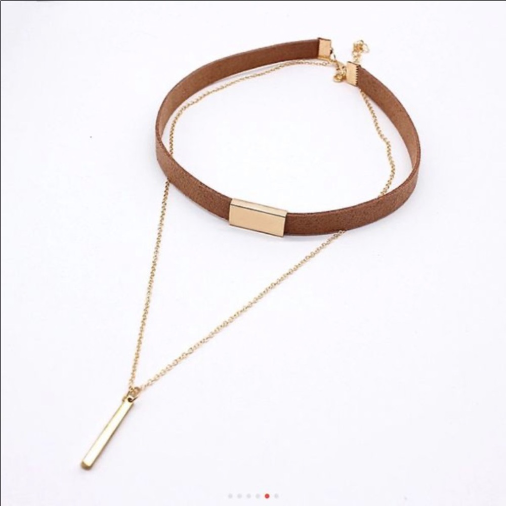 Brown Choker Necklace